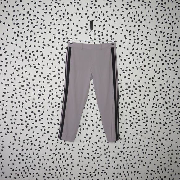 Vince Gray Tuxedo Stripe Wool Blend Trouser Pants - Picture 2 of 10